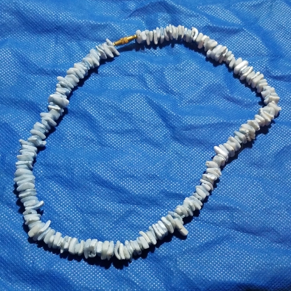 (2 for 5) Sea Green Pooka Shell Necklace